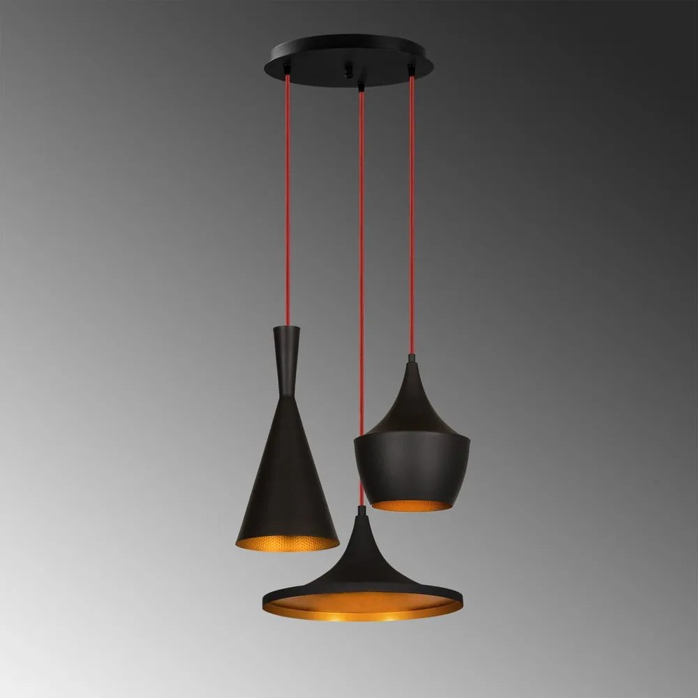 Elmas Drop fekete függőlámpa 3 izzóval - Opviq lights