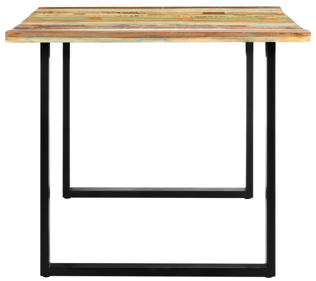 Tömör újrahasznosított fa étkezőasztal 180 x 90 x 76 cm