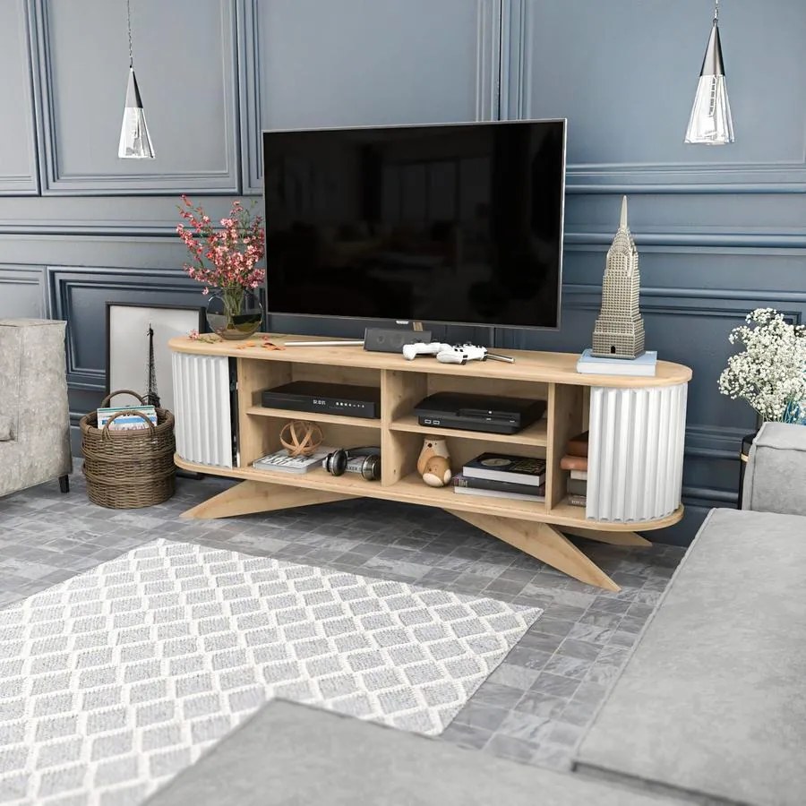 TV szekrény Stor - Sapphire, White