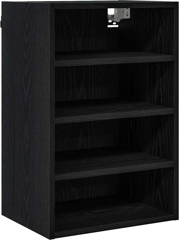vidaXL Függő szekrény polcokkal Musta tammi 40 x 29,5 x 60 cm Faanyag