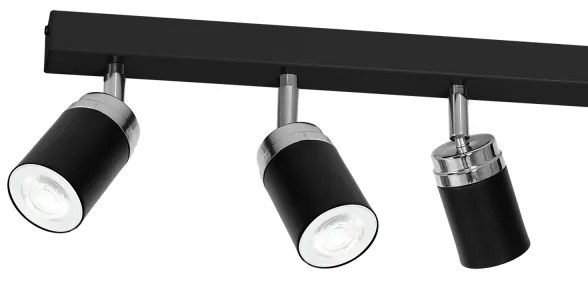 Spotlámpa RENO 6xGU10/60W/230V fekete/króm