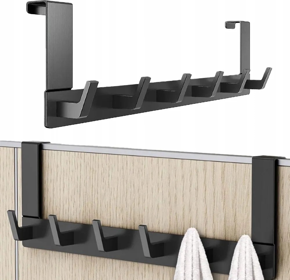 Fúrás Nélküli Ajtó Akasztó Erős Fém Ruhatartó Nagy