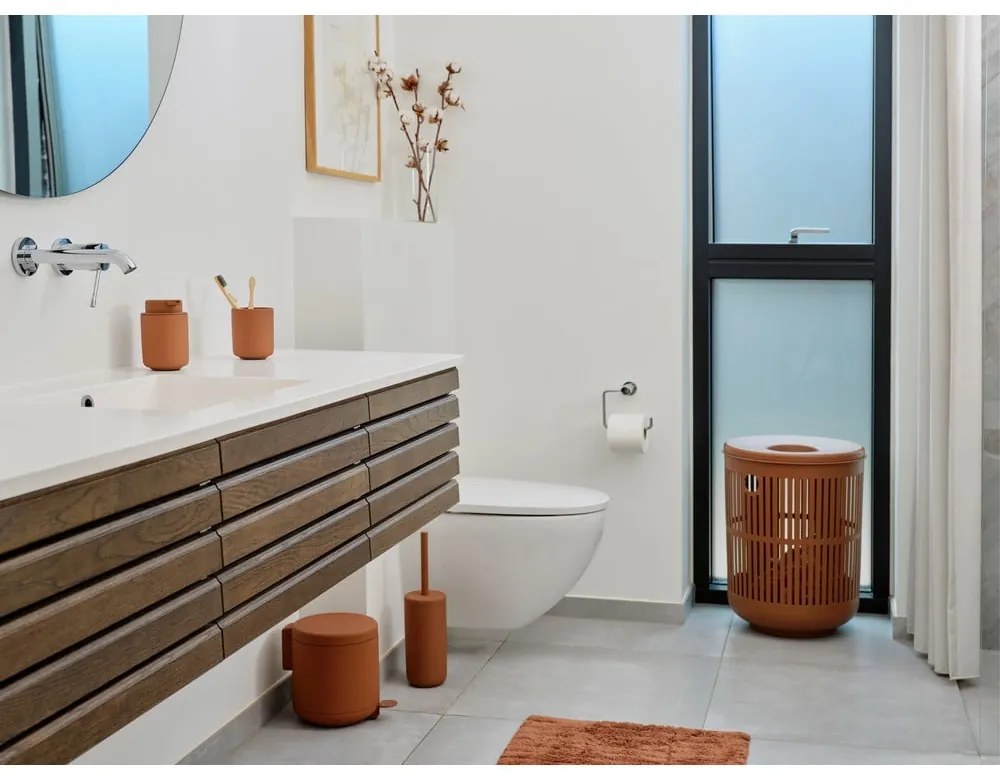 Narancssárga agyagkerámia WC-kefe Ume – Zone