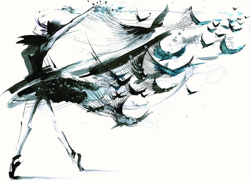 Fotótapéta - A holló lány (152,5x104 cm)