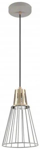 Lámpa Mennyezeti lámpatest KALIOPE,8143,AC220-240V,50/60Hz,1*E27,max.40W,IP20,átmérő 18cm,egyes, szürke/arany