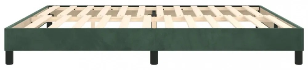 sötétzöld bársony ágykeret matrac nélkül 200x200 cm