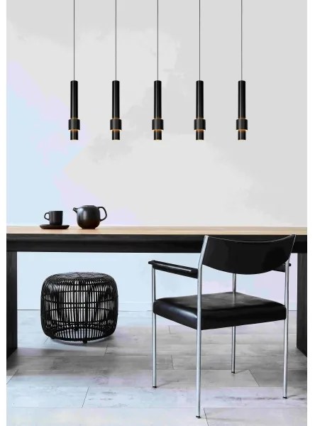 Lucide 24402/30/30 -LED Dimmelhető csillár zsinóron MARGARY 5xLED/4,2W/230V fekete