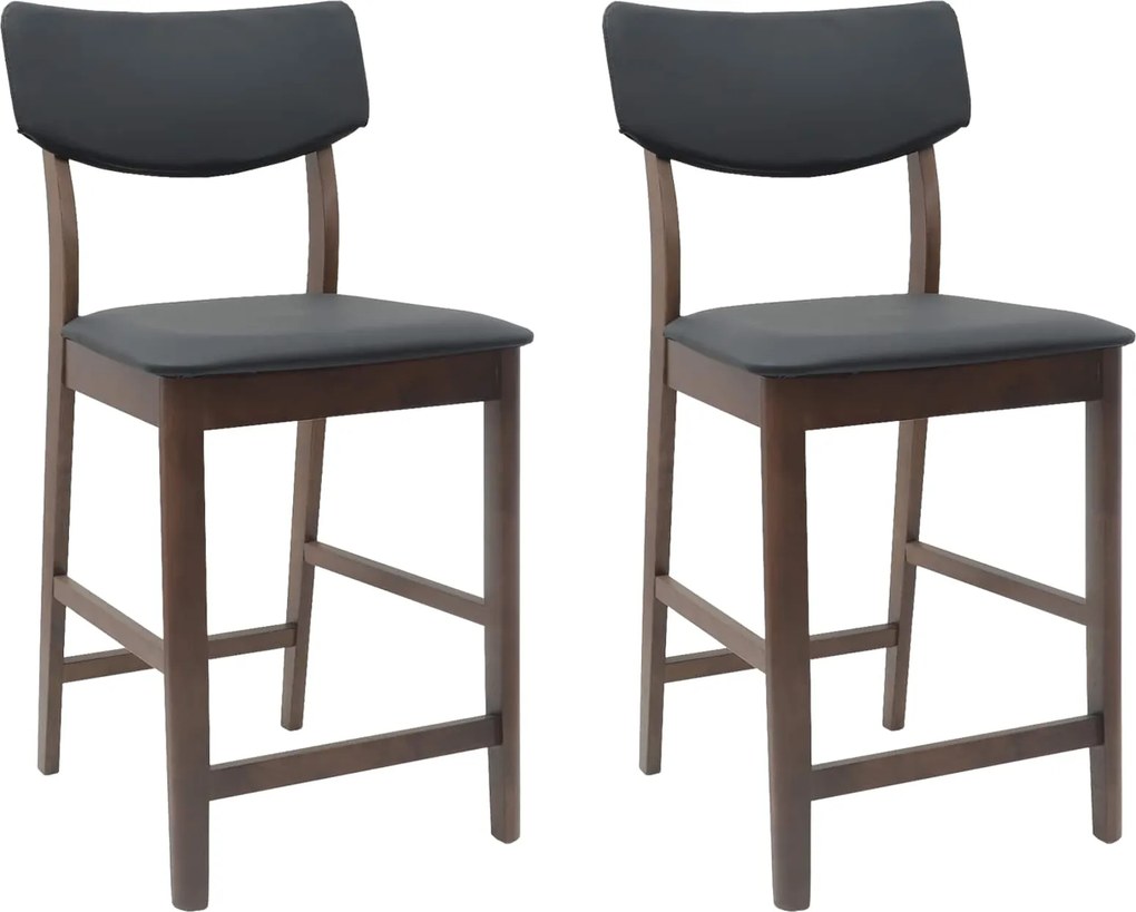 vidaXL Étkező Székek 2 pcs Világos Barna 48 x 49 x 95 cm Tömör Gumi Fa