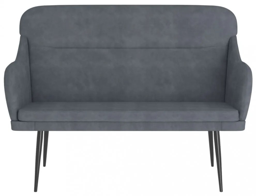 sötétszürke bársonypad 110 x 76 x 80 cm