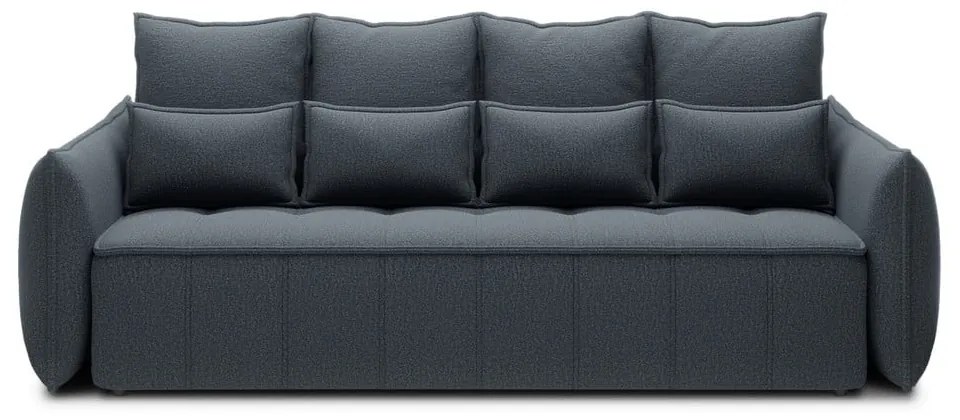 Kék zsenília kinyitható-tárolóhelyes kanapé 242 cm Weltton – ELTAP