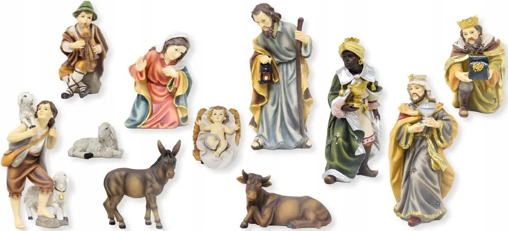 Karácsonyi betlehem figurák.- 19cm magas- 11 részes- A Legszebbek