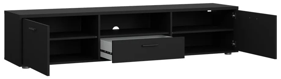 Fekete TV-állvány 177x38 cm Media – Tvilum