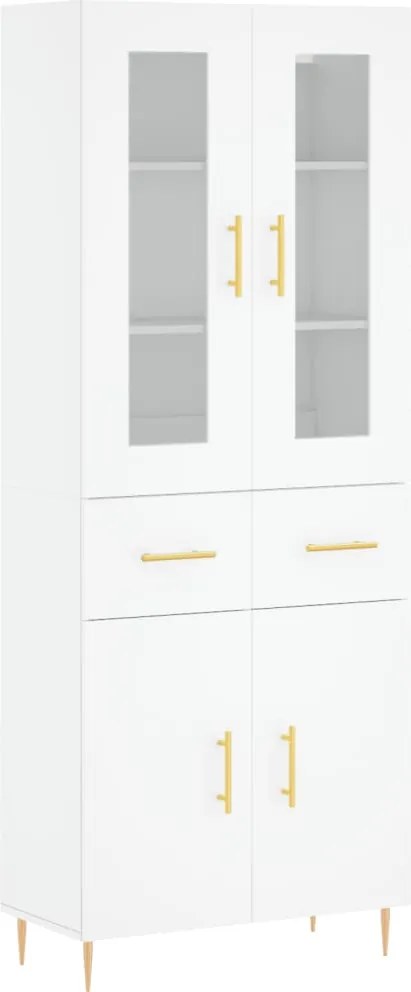 vidaXL fehér szerelt fa magasszekrény 69,5 x 34 x 180 cm