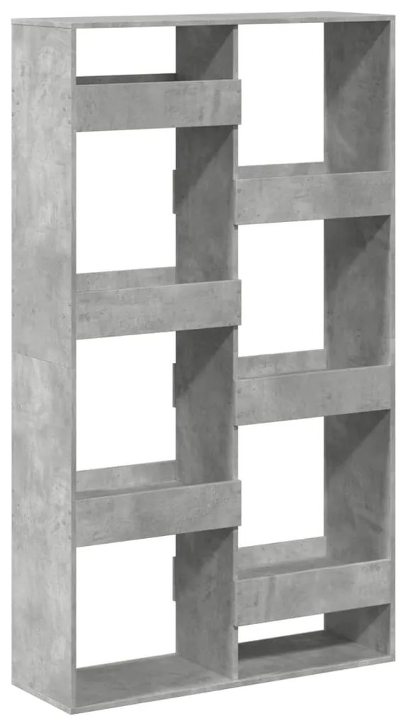 betonszürke szerelt fa könyvespolc 100 x 33 x 175 cm