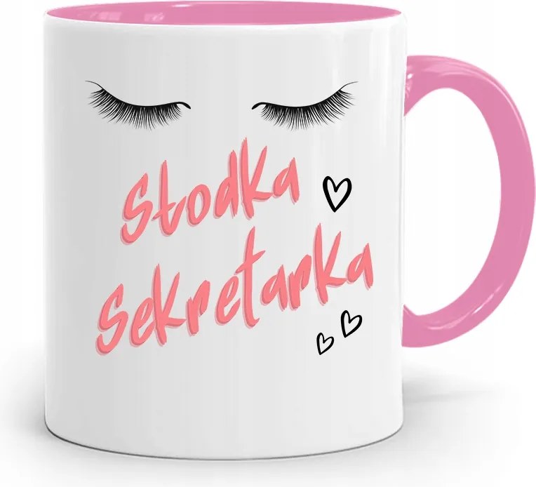 Rózsaszín Bögre Ajándék Titkárnőnek Édes, fényképes nyomattal