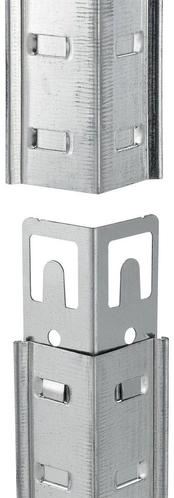 Juskys Sarokpolc - 160x75x40-75 cm - ezüst színű