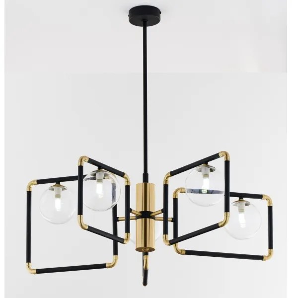 Jupiter 1985 - Csillár rúdon IBRA 5xG9/10W/230V fekete/arany