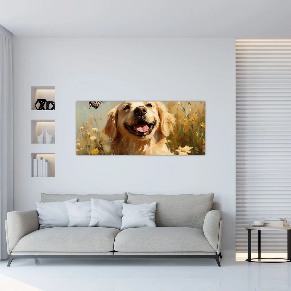 Kép - Boldog kutyus (120x50 cm)