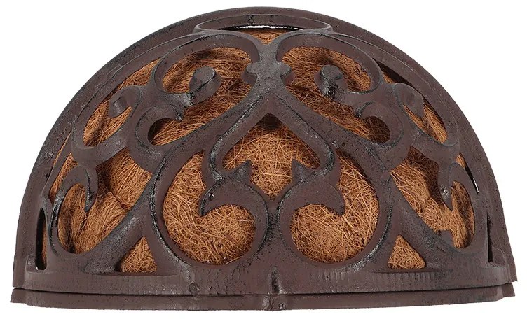 Öntöttvas fali virágtartó kókuszrost betéttel, 29 x 37 cm