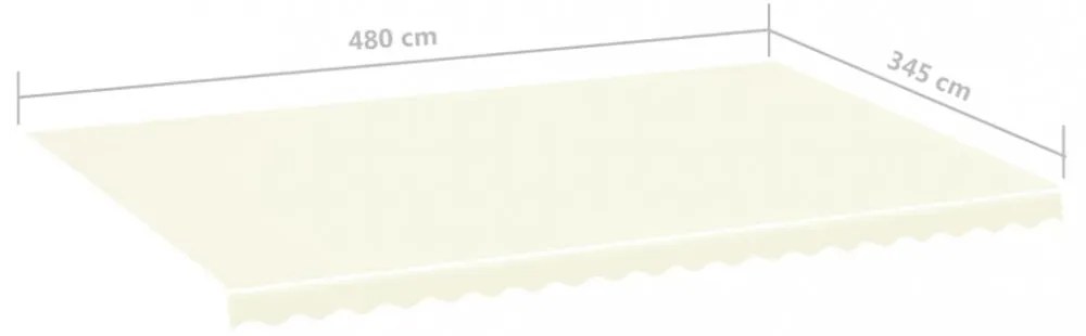krémszínű csere napellenző ponyva 5 x 3,5 m