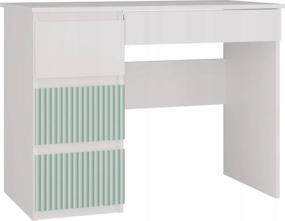 Íróasztal Mijas Arteso Balos Fehér Menta Zöld 4 Fiókos Gyerek