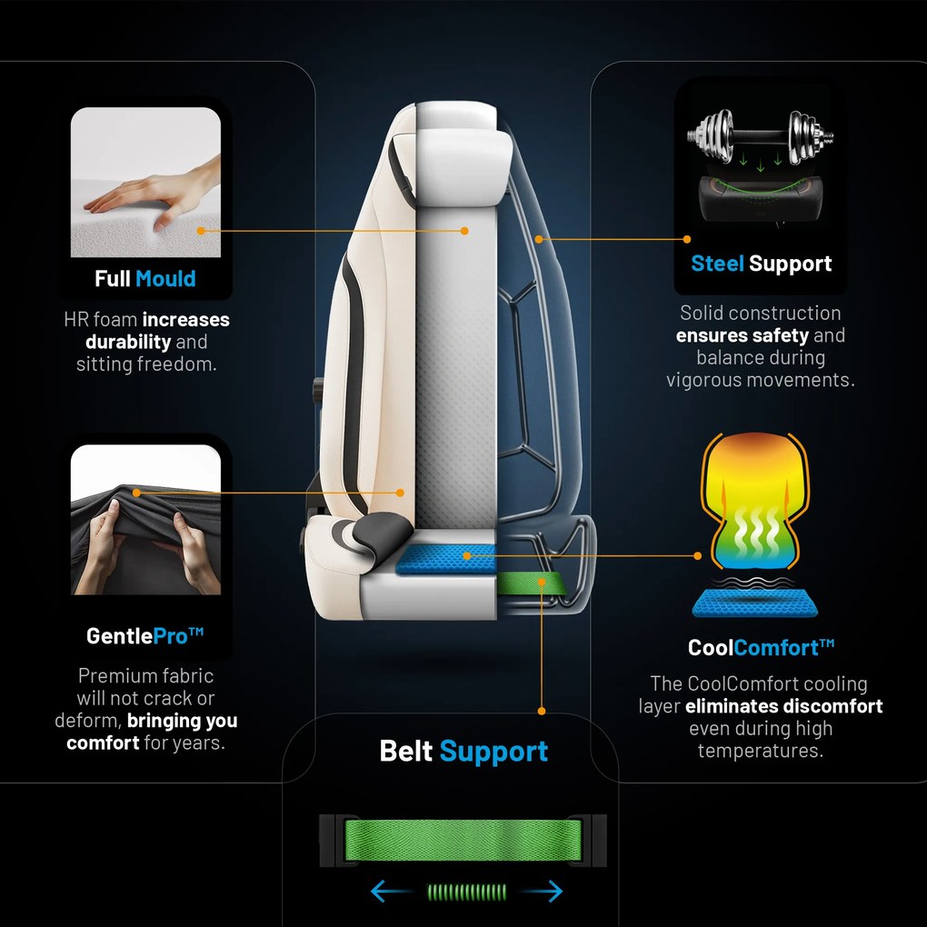 Diablo X.Eye Prime gamer szék, normál méret, sivatagi vihar