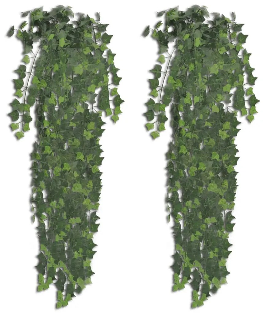 2 db Zöld Mesterséges Borostyán Bokor 90 cm