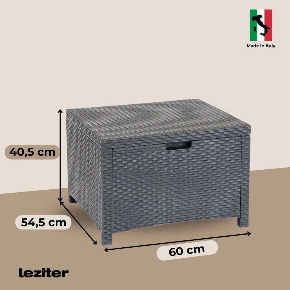 Leziter Venus Large 7 személyes kerti bútor garnitúra grafit teraszra kertbe