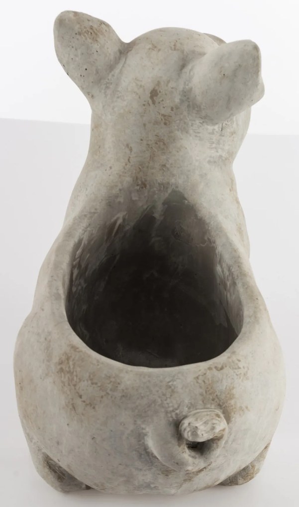 Cement Szürke virágtartó kaspó, Bézs 20,5x13,5x24cm