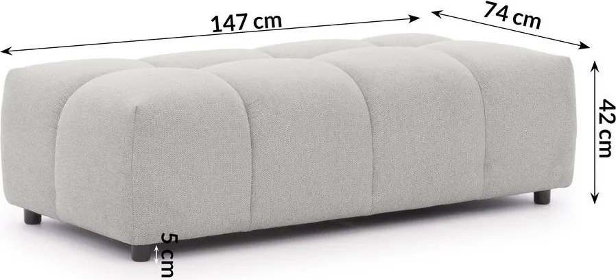 Világosszürke lábtartó Albane – Ropez