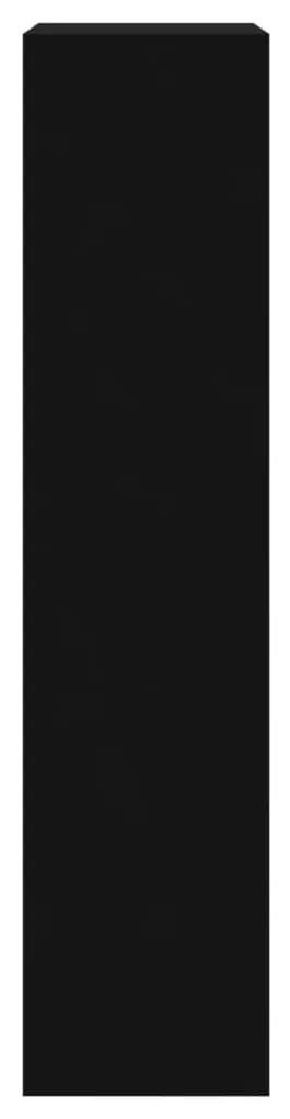 fekete szerelt fa cipősszekrény 63x24x103 cm