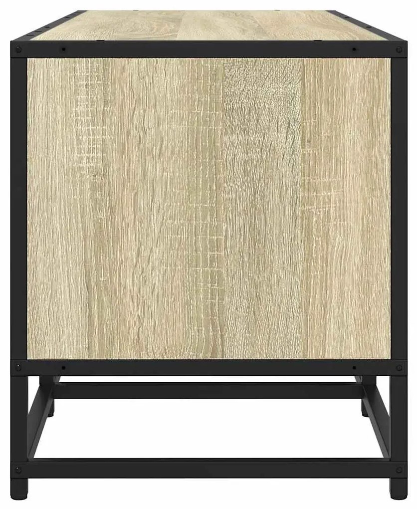 sonoma tölgy színű szerelt fa és fém TV-szekrény 160x35x41 cm