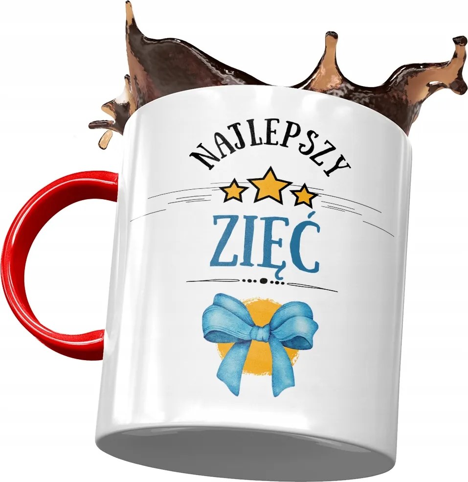 Piros Bögre Vőnek Születésnapra Ajándék Nyomtatott Fotóval