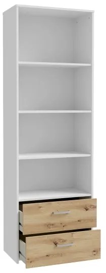 Könyvszekrény URO artisan tölgy/fehér