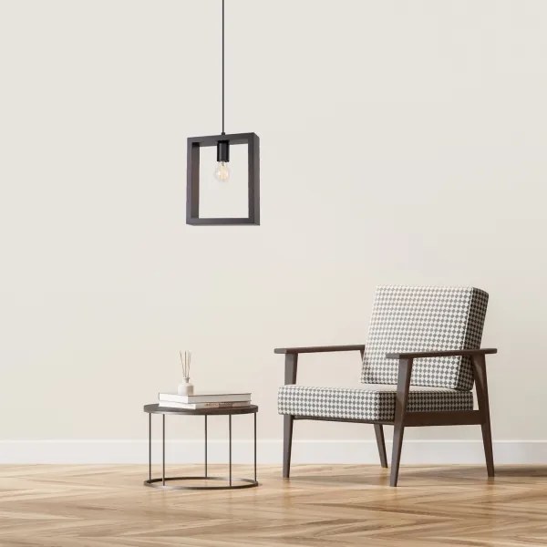 Sollux SL.1311 - Csillár zsinóron ARIES 1xE27/15W/230V bükkfa/wenge