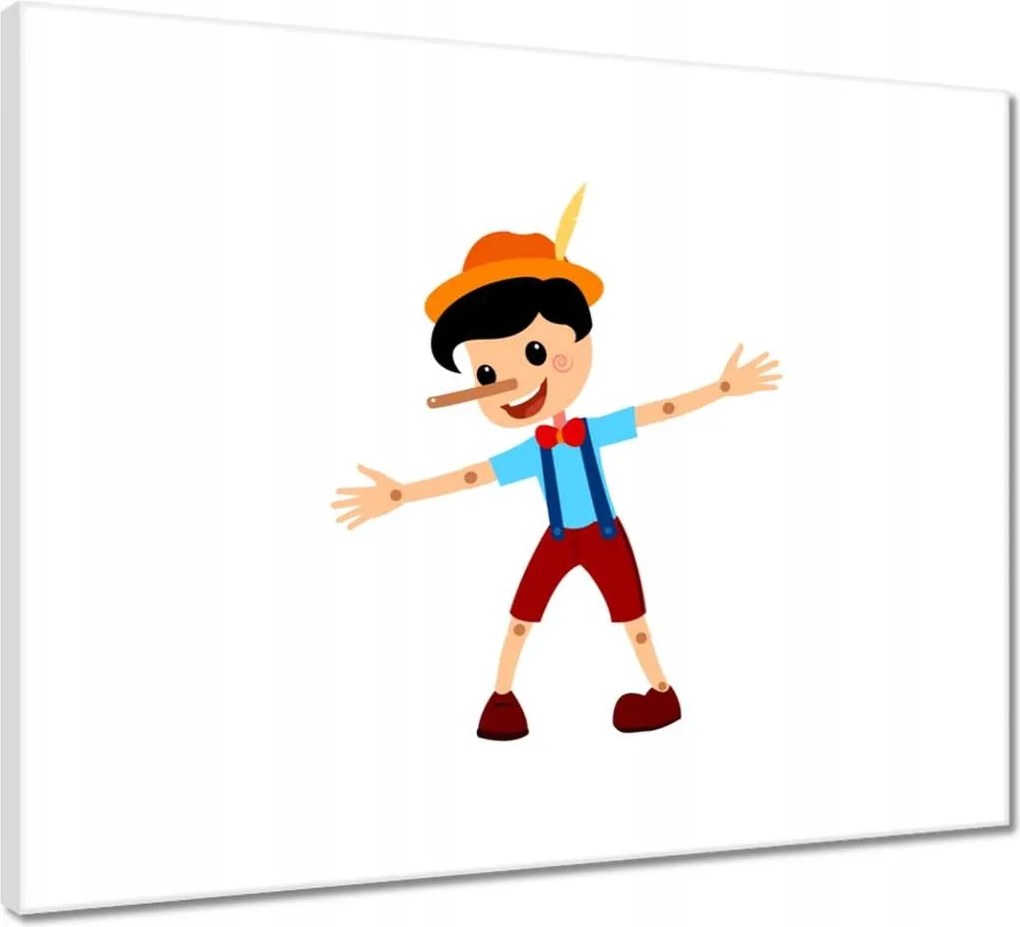 Vászonkép 50x40 Fa játékbaba orral