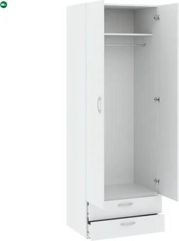 BASIC Gardróbszekrény Fehér Színben 74 cm