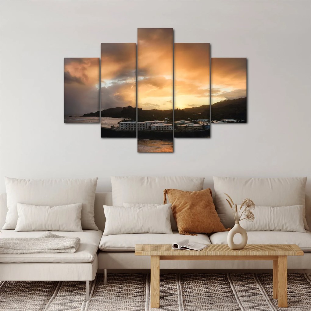 Kép - felhős tengerpart (150x105 cm)