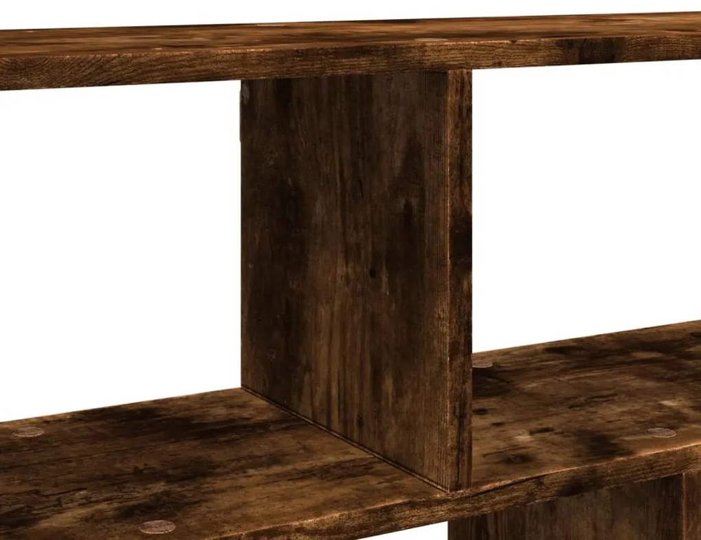 füstös tölgy színű szerelt fa fali polc 100 x 25 x 50 cm