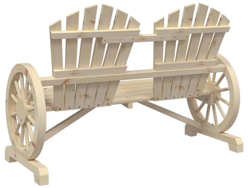 2 személyes tömör fenyőfa kerti Adirondack szék