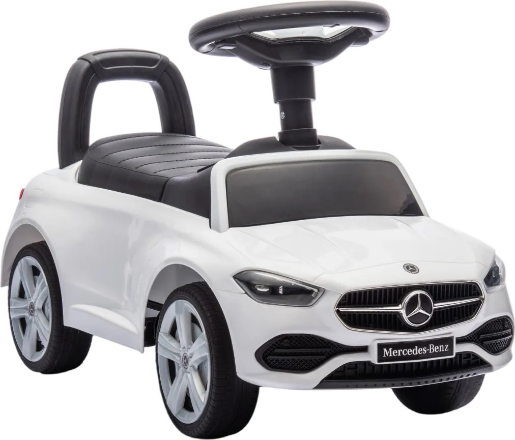 AIYAPLAY Mercedes-Benz C-osztályú kisautó kürttel, motorhangokkal, tárolóhellyel, 18-36 hónapos gyermekeknek, fehér