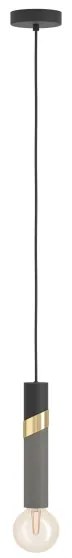 Eglo 39935 - Csillár zsinóron CEDRAL 1xE27/40W/230V fekete/arany