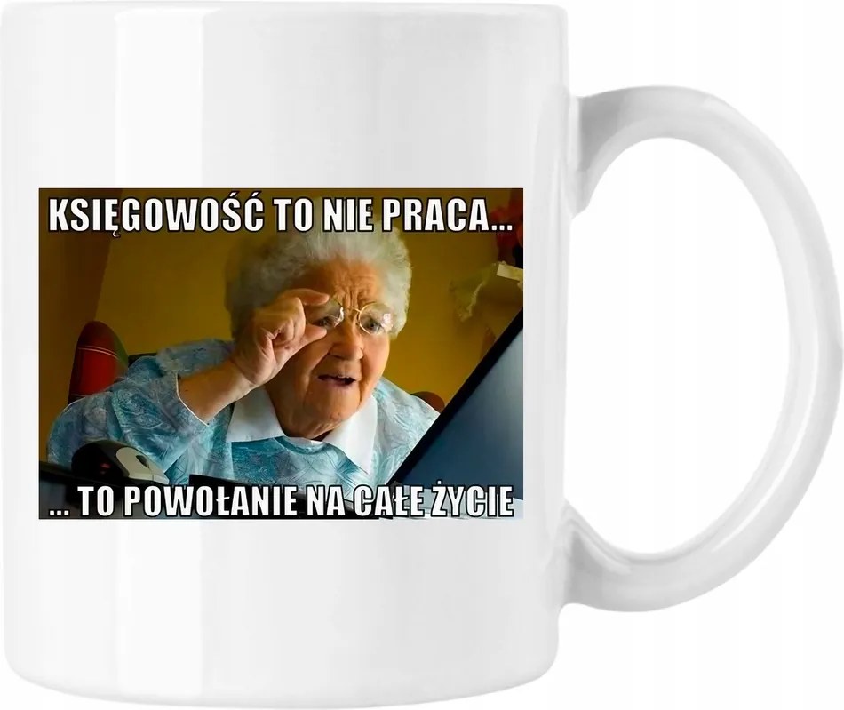 Könyvelő bögre Könyvelés Mém Fehér 330ml