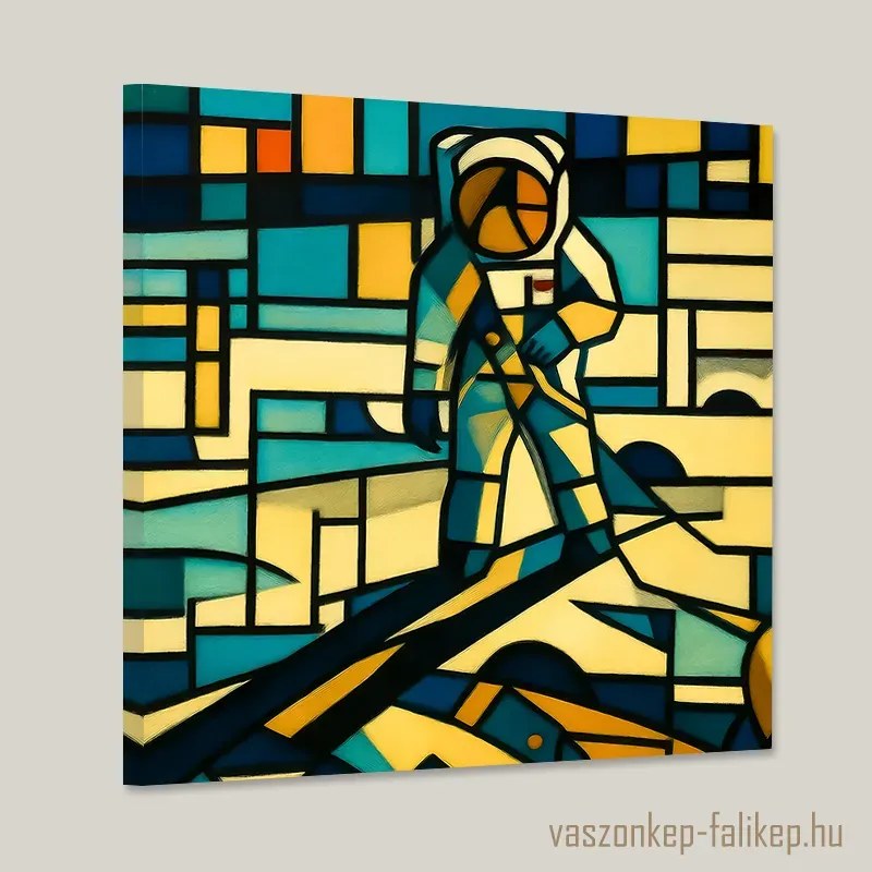 Ember a Holdon NASA 1969 vászonkép – modern művészi újragondolás 40x40cm