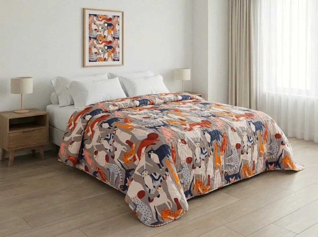 ágytakaró CATMOSPHERE, színes kivitel Méret: 170 x 210 cm