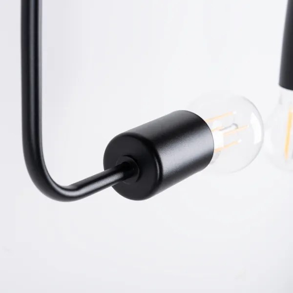 Sollux SL.1448 - Felületre szerelhető csillár VECTOR 8xE27/15W/230V fekete