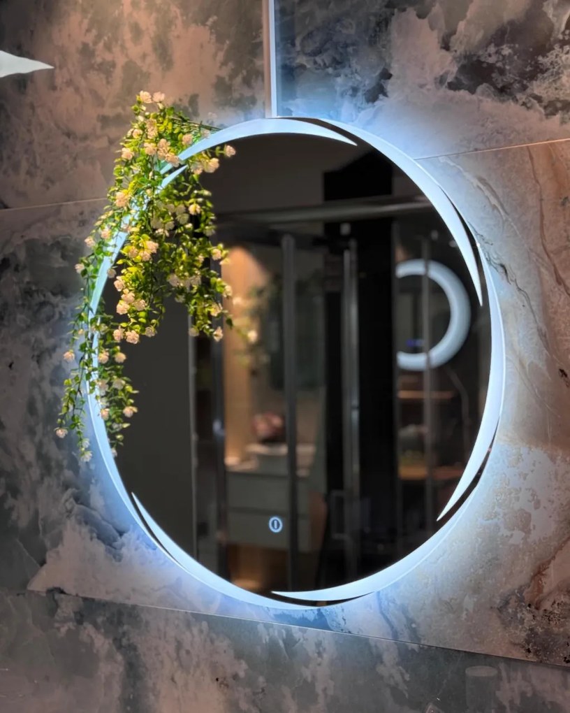 Viva AURA MOON fürdőszoba tükör - érintőkapcsolóval - AMBIENT LED - KEREK - átmérő 65 cm
