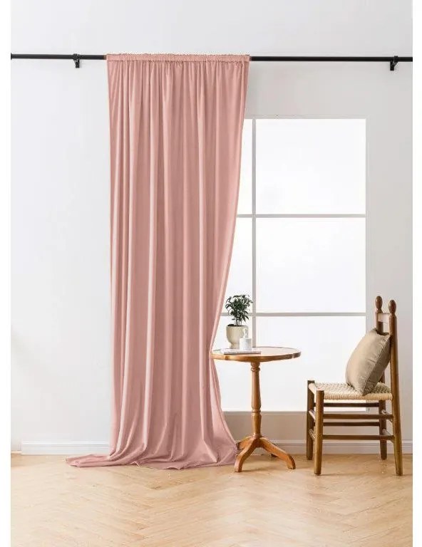 Sötétítő függöny VELVET 140x250 cm, rózsaszín Felfüggesztés: Hullámos sínszalag