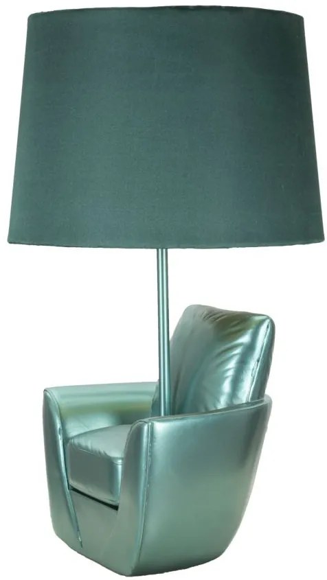 Asztali lámpa midcentury türkiz ø 26x43cm