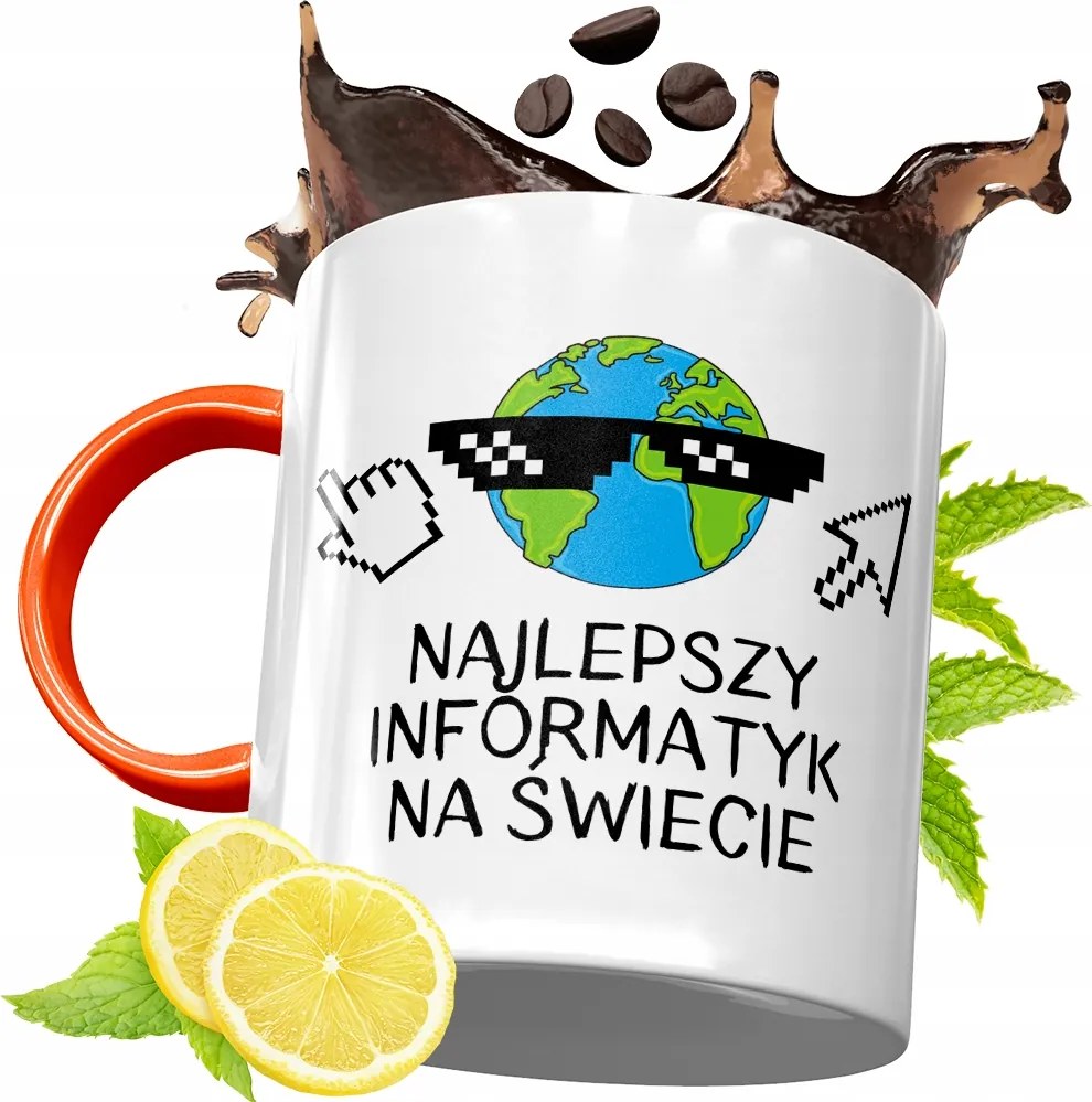 Narancssárga Bögre Informatikus Fejlesztőknek, fényképes nyomtatással